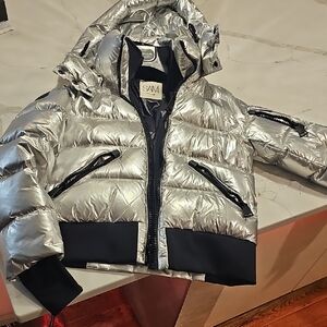 SAM.  Silver Puffer Jacket